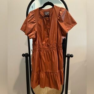 Anthropologie Somerset Faux Leather Dress